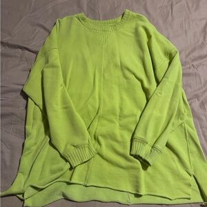 Aerie Bright Green Crew Neck Sweater